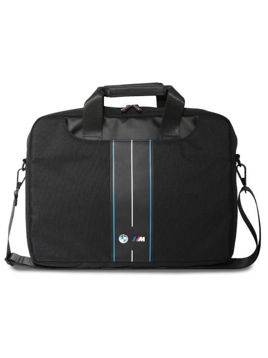 Bmw Nylon Blue Stripe 16" Laptop Bag Black