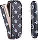 Set of Eco Leather Case and Plastic Flip Cover Προστατευτικό Κάλυμμα Μαύρο
