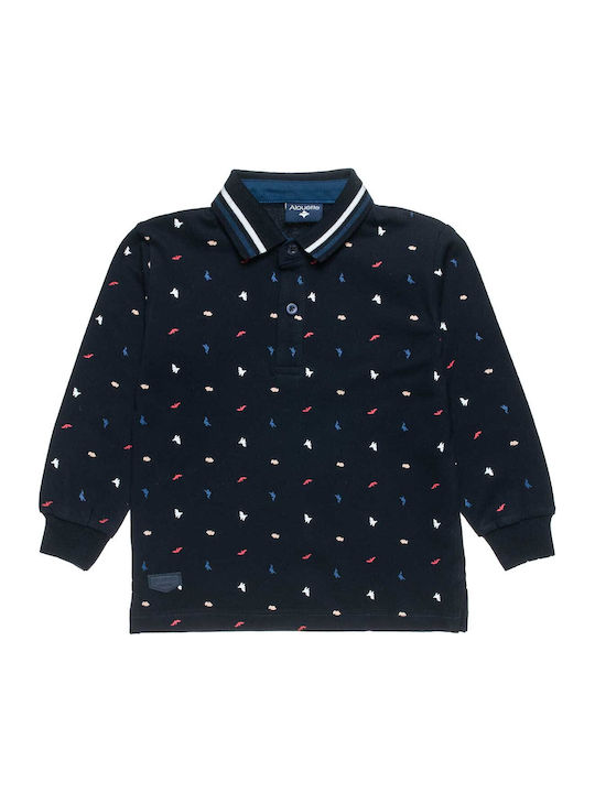 Kids' Polo Long Sleeve Navy Blue