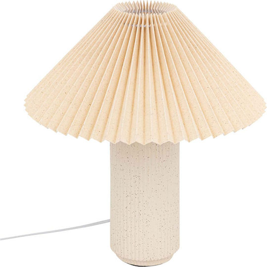 Ceramic Table Lamp with Beige Shade and Base