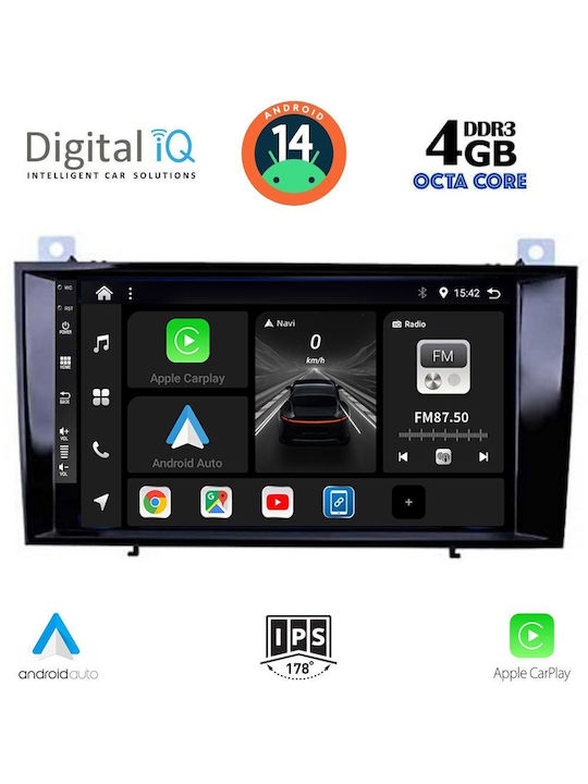 Digital IQ Auto-Audiosystem für Mercedes-Benz SLK remains the same in German 2004-2010 (Bluetooth/USB/WiFi/GPS/Apple-Carplay/Android-Auto) mit Touchscreen 8"