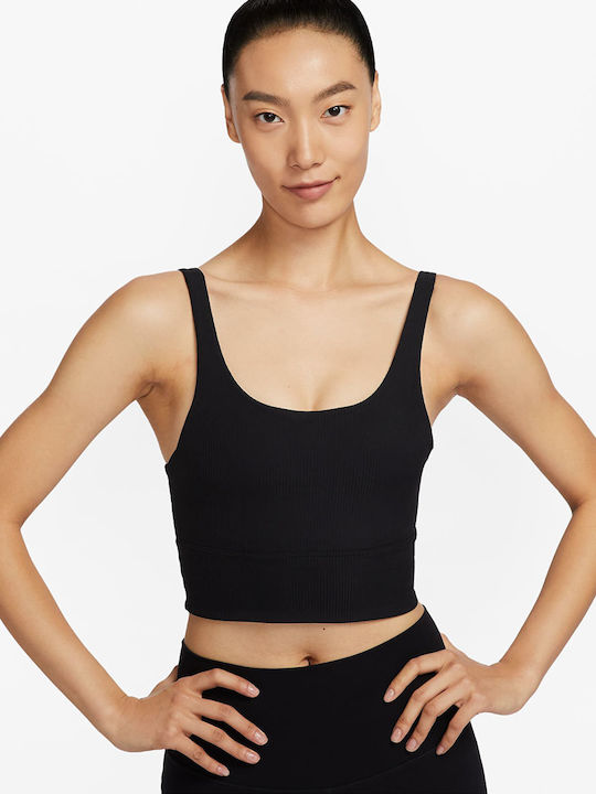 Nike Zenvy Rib Γυναικείο Μπουστάκι Black