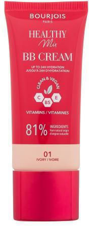 Bourjois Healthy Mix Clean & Vegan BB- 01 Ivory Licht 24h Creme Gesicht Tag 30ml