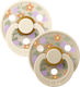 Bibs Pacifiers Rubber Liberty - Strawberries Cream Ivory for 6+ months 2pcs