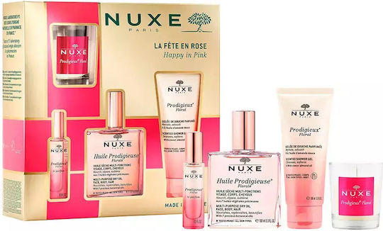 Nuxe Happy in Pink Γυναικείο Σετ με Eau de Parfum και Shower Gel 4τμχ