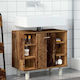 vidaXL Cabinet Countertop with Sink L60xW32xH53.5cm Old Wood