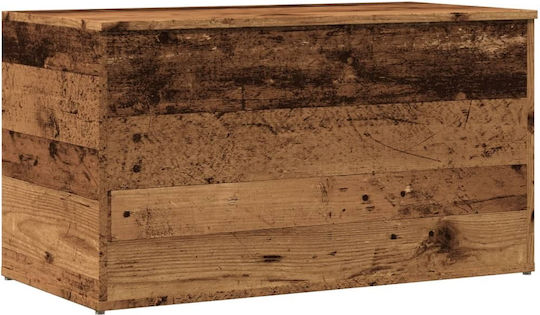 vidaXL Διακοσμητικό Μπαούλο Ξύλινο Καφέ 84x42x46εκ.