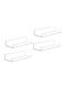 Transparent Wall Shelves (4 Pieces) 10x3.5x3cm