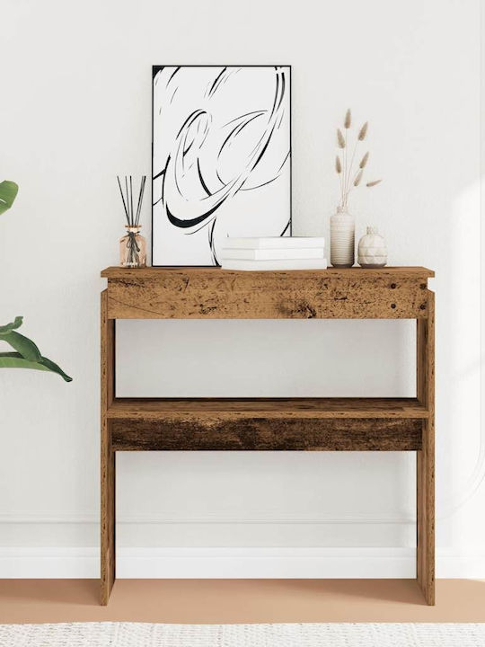 Wooden Console Table Coffee L80xW30xH80cm