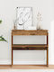 Wooden Console Table Coffee L80xW30xH80cm