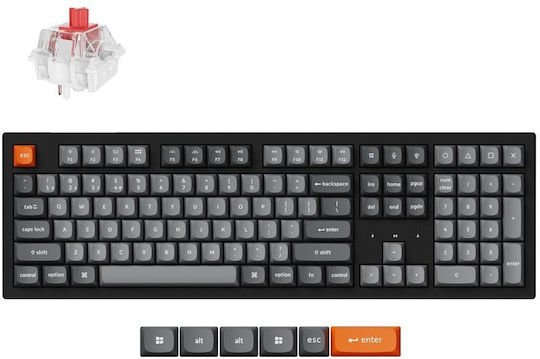 Keychron K10 Max QMK K10M-H1 Tastatură Mecanică De Gaming Fără Fir Cu Comutatoare Keychron Super Red Și Iluminare RGB Limba Tastaturii Engleză SUA
