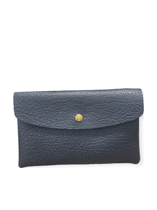 Groß Leder Damen Geldbörse Karten Marineblau