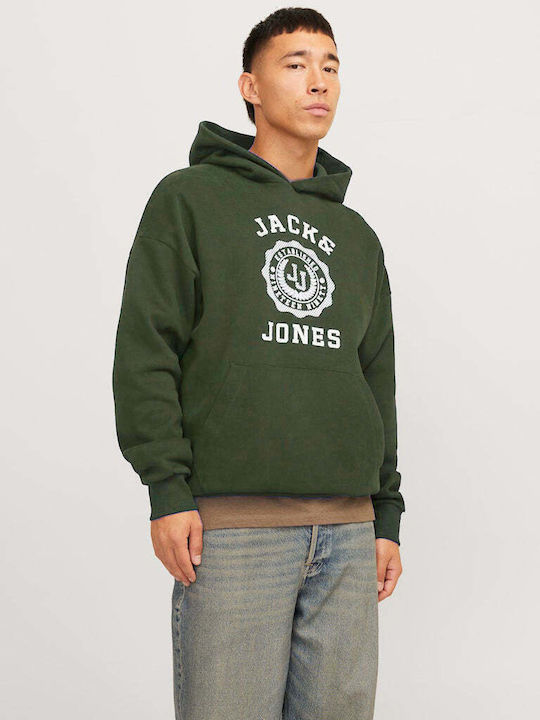 Jack & Jones Φούτερ με Κουκούλα Kombu Green, Πρ...
