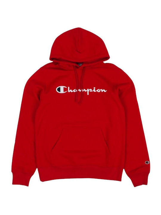 Champion Sweatshirt Fleece with Hood Red