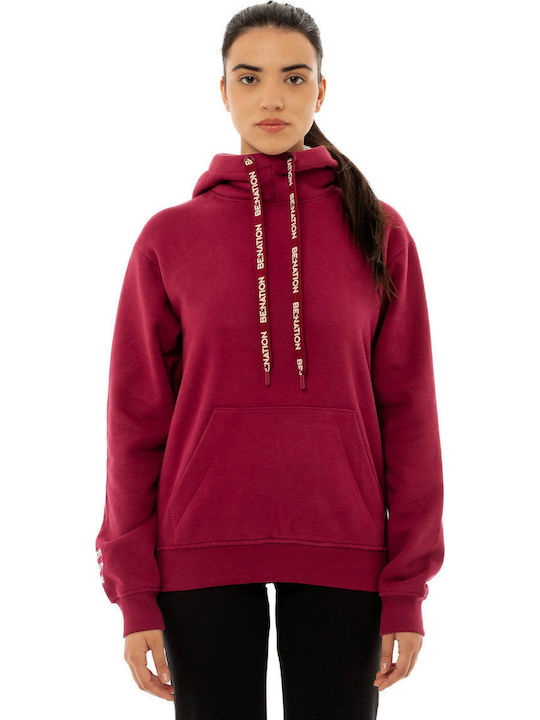 Women's Sweatshirt Hooded Burgundy