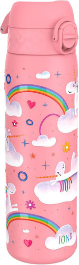 Ion8 Unicorn Rainbow Παιδικό Παγούρι Μονόκερος Ανοξείδωτο Non Spill Ροζ 600ml