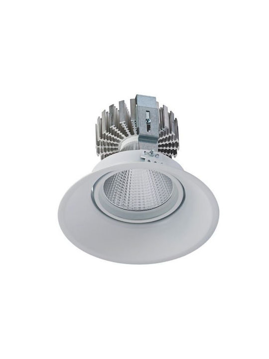 KT Lighting Χωνευτό Σποτ με Ενσωματωμένο LED και Θερμό Λευκό Φως Λευκό 1τμχ