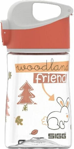 Sigg Woodland Friend Kids Water Bottle Plastic with Straw Non Spill Orange 350ml