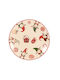 TnS Ornament de masă de Crăciun Platou Ceramic Roșu L20xW20xD2cm.