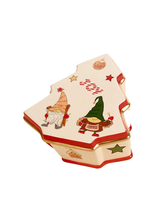 TnS Christmas Cookie Jar Ceramic Red L19xW17xD9cm.