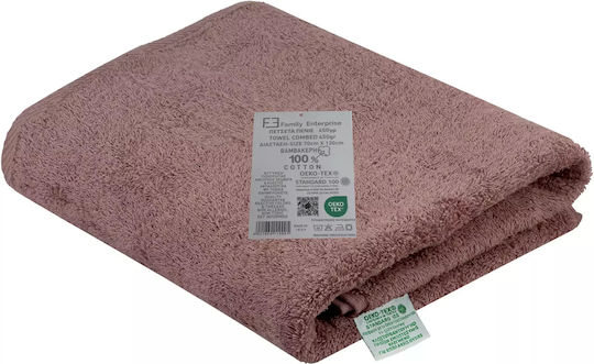 Family Enterprise Πετσέτα Σώματος 70x130εκ. Κοραλί Βάρους 450gr/m²