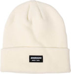 Emerson Beanie Unisex Beanie Knitted in White c...