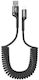 Rixus Ausziehbar USB 2.0 Kabel USB-C männlich - USB-A Schwarz 1m