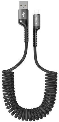 Rixus Ausziehbar USB 2.0 Kabel USB-C männlich - USB-A Schwarz 1m