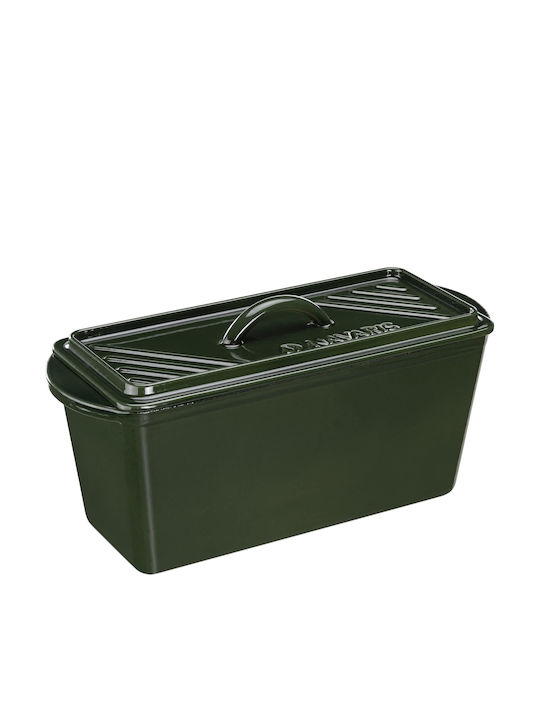 Navaris Ψωμιέρα με Καπάκι Μεταλλική Πράσινη 34x13x13cm Navaris Ψωμιέρα με Καπάκι Μεταλλική Πράσινη 34x13x13cm