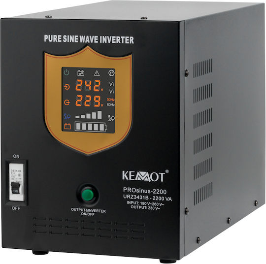 Kemot PROsinus-2200 UPS 2200VA 1600W with 2 Schuko Power Plugs