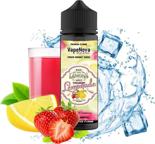 VapeNova Shot de aromă Frozen 25ml/120ml 1buc Frozen Gourmet Strawberry Lemonade