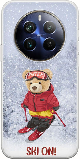 Xmas Bear Ski On Realme 12+ 5g Flexible TPU Transparent Silicone