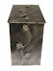 GTMED Metallisch Box Holzlagerung 32x50x40cm Bronze