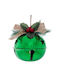 Hanging Bell Ornament Metallic Green