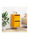 Sideboard Cabinet made of Metal with Drawers Mustard 35x39x73.5cm