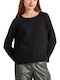 Women's Long Sleeve Sweater Cotton Black