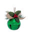 Hanging Bell Ornament Metallic Green