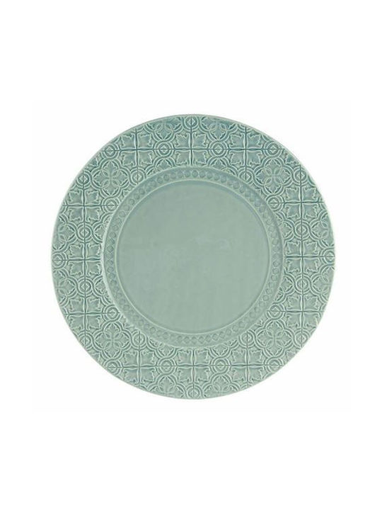 Bordallo Pinheiro Teller Untiefe Keramik Light Blue 34cm