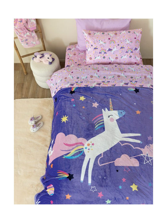 Palamaiki Kids Duvet Cover Single Purple 160x220cm