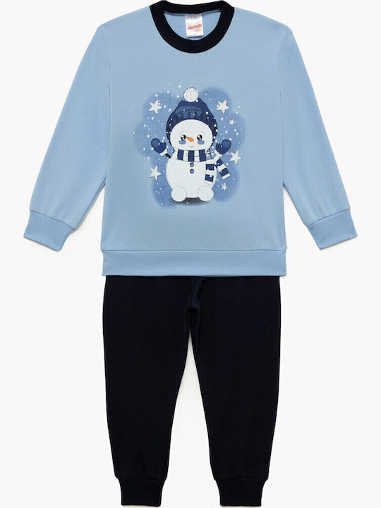 Minerva Kids' Pajamas Winter Blue Snowman