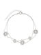 Breeze Women's Bracelet with Flower Design Made of Silver with Zircon 21cm