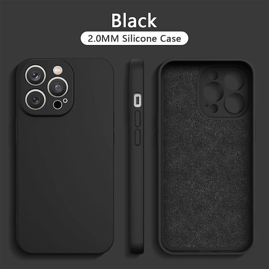 Leewello Back Cover Σιλικόνης 2mm Μαύρο (IP12 (Apple))