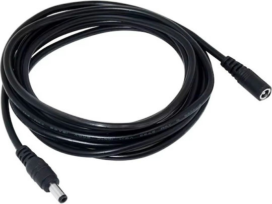 Cablu de Extensie pentru Alimentare Camere IP Zola 5 m Lungime Fabricat din ABS 12V DC Negru