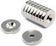 Kraft & Dele Neodymium Round Magnet with Hole and Traction Force 0.04kg L14xW3mm 10pcs