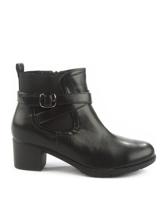 Women's Ankle Boots with Medium Heel Black