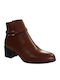 Leder Stiefeletten Damen Tabac Braun