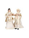 MSA Set Decorativ de Cor Crăciun 4 Figurine Fildeș Aur