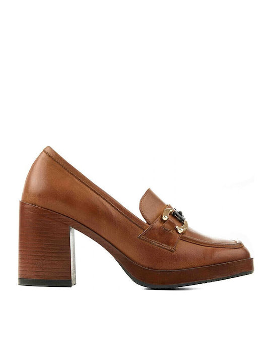Pantofi cu toc Tabac maro