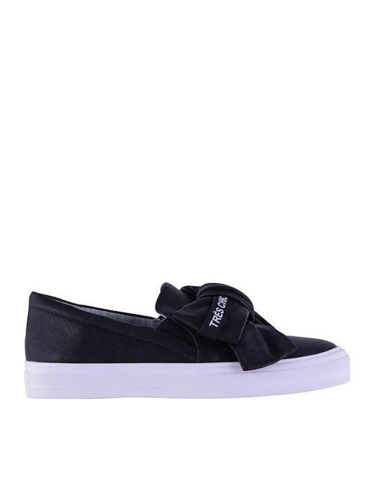 Onosha9 Δερμάτινα Γυναικεία Loafers σε Μαύρο Χρώμα