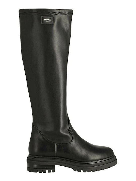 Mexx Synthetic Leather Women's Boots Black